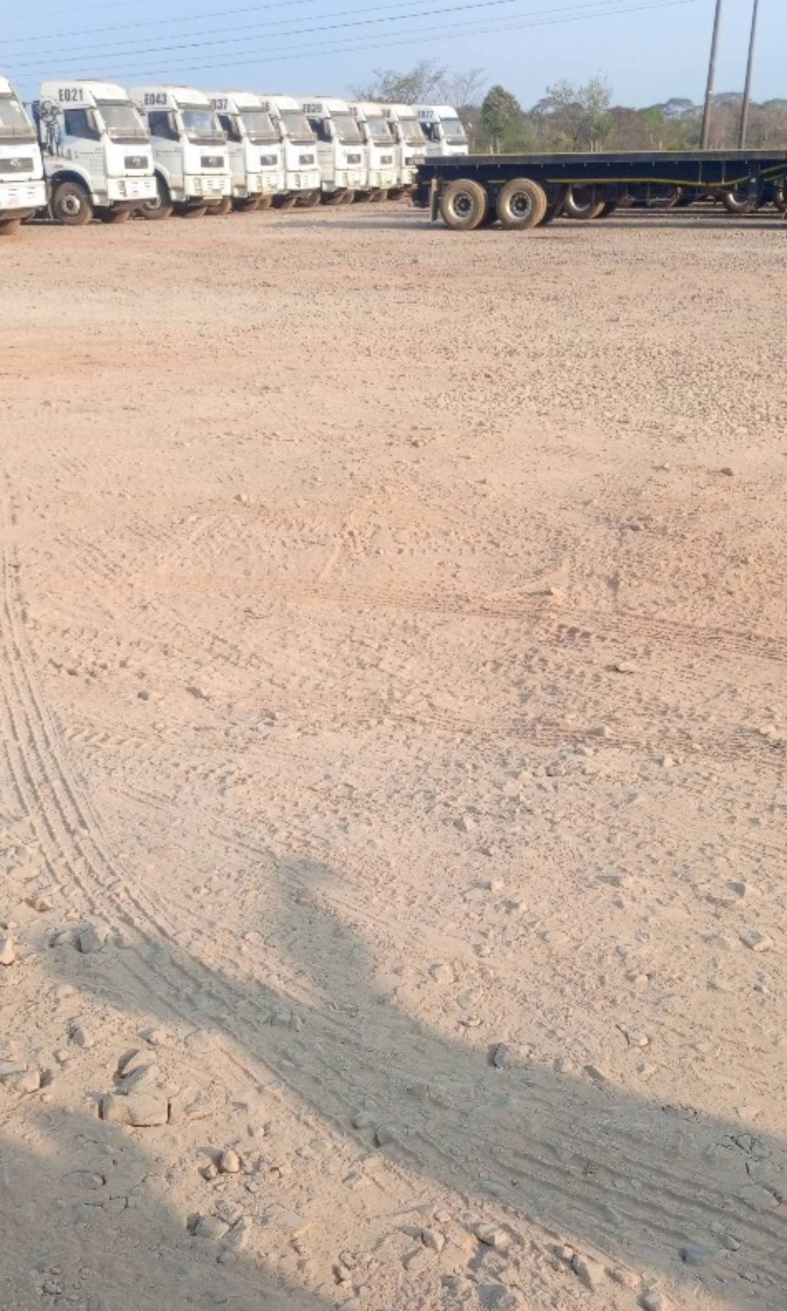 Construction of a modern truck park for C. Steinweg Bridge